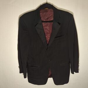 After Six 40R Tuxedo Jacket Men's Black Satin Lapel Stedhen St Clair Formalwear